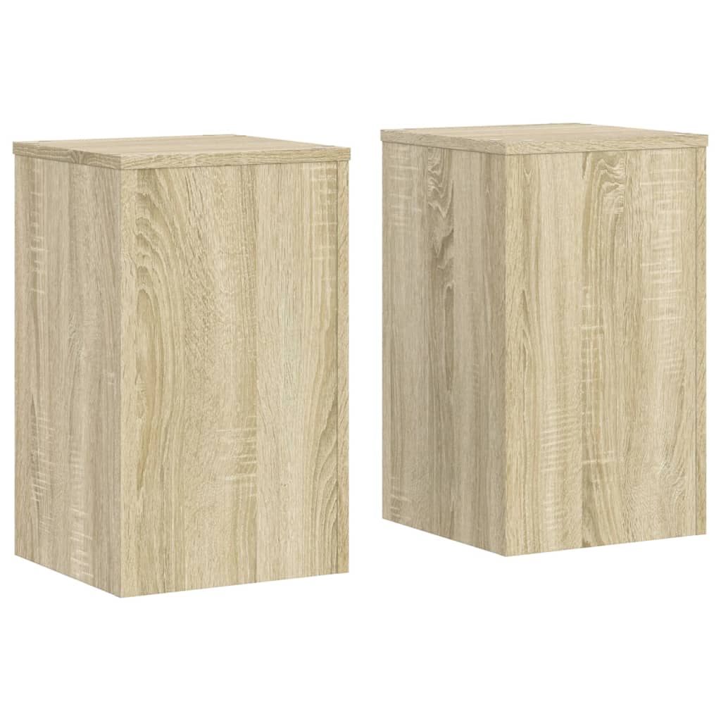 VidaXL supports pour plantes 2 pcs 30x30x50 cm bois d'ingénierie chêne sonoma