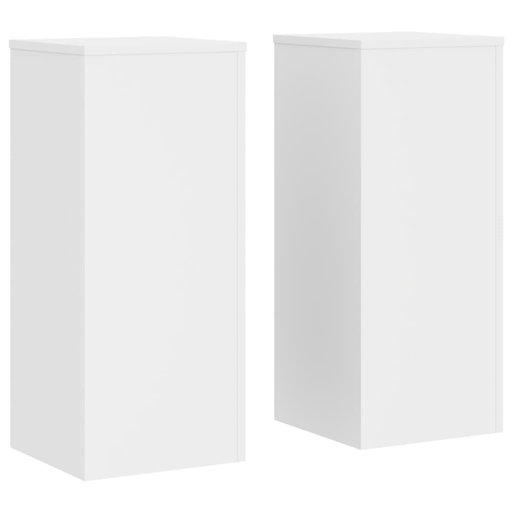 VidaXL supports pour plantes 2 pcs 30x30x70 cm bois d'ingénierie blanc