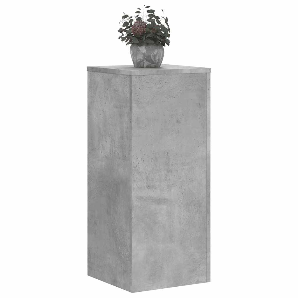 VidaXL supports pour plantes 2 pcs 30x30x70 cm bois d'ingénierie béton gris