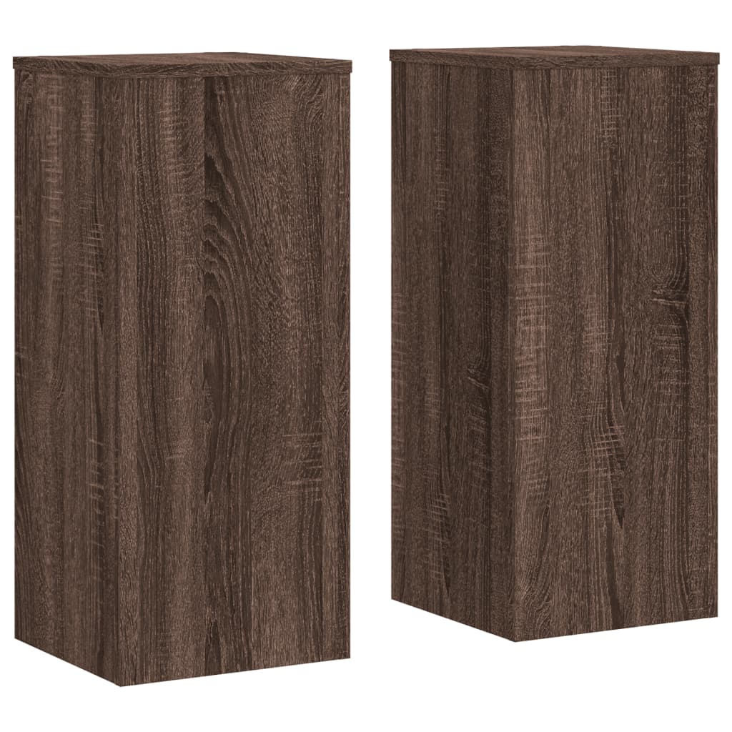 Vidaxx supports pour plantes 2 pcs 30x30x70 cm bois d'ingénierie chêne brun