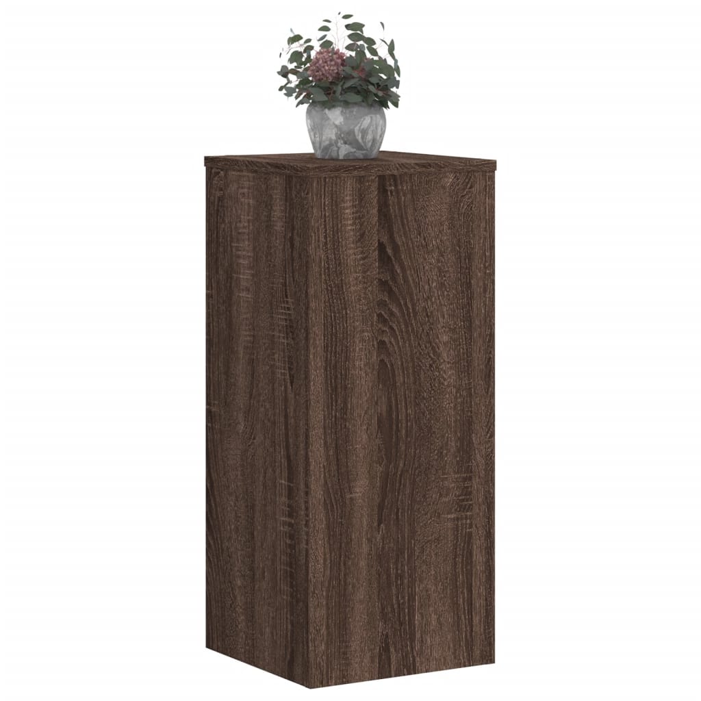 Vidaxx supports pour plantes 2 pcs 30x30x70 cm bois d'ingénierie chêne brun