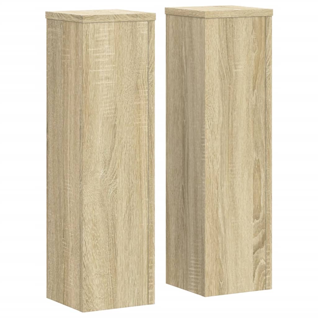 Vidaxx supports pour plantes 2 pcs 17x17x60 cm bois d'ingénierie chêne sonoma