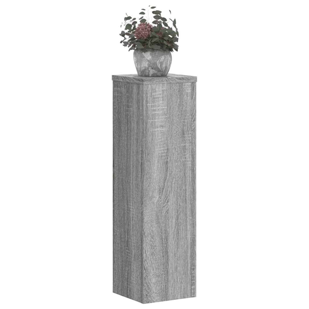 VidaXL supports pour plantes 2 pcs 17x17x60 cm bois d'ingénierie gris sonoma
