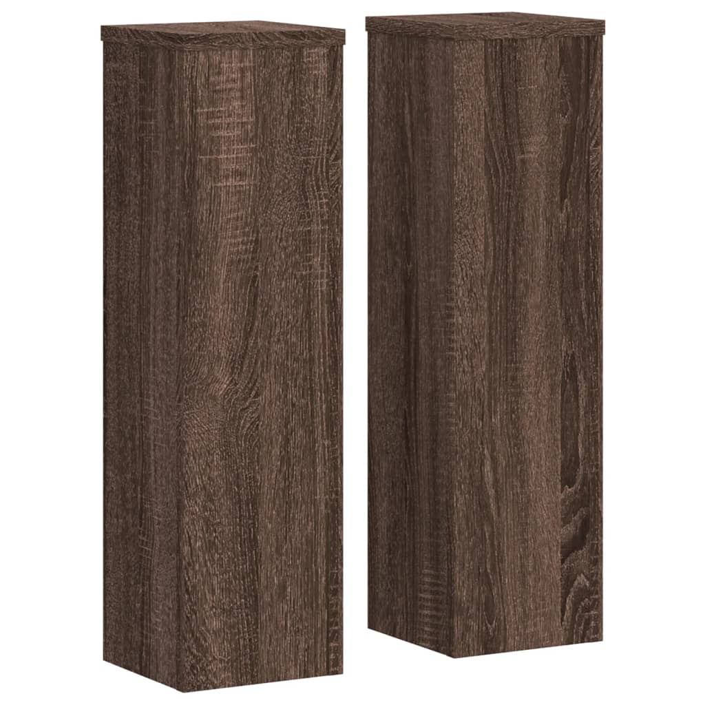 Vidaxx supports pour plantes 2 pcs 17x17x60 cm bois d'ingénierie chêne brun