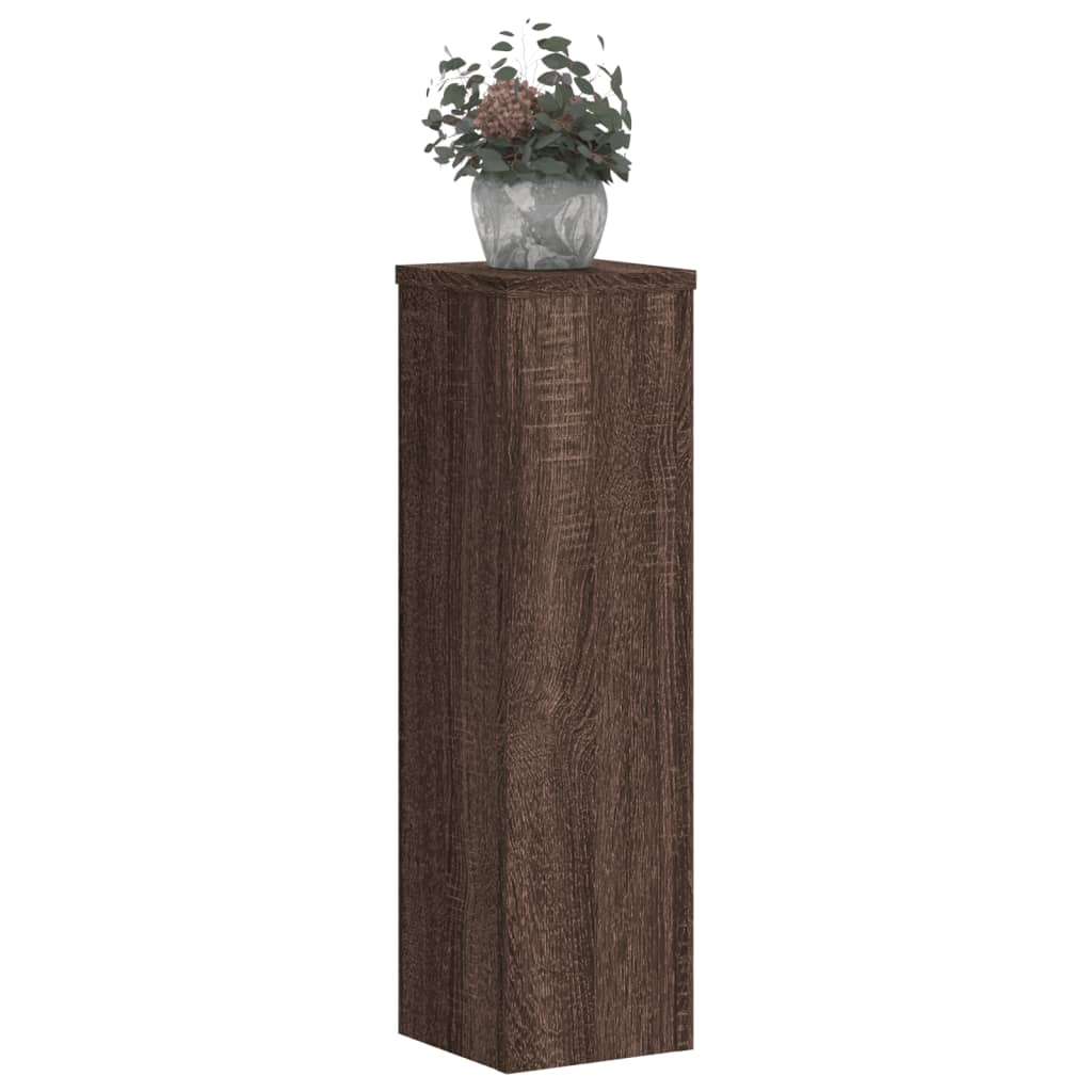 Vidaxx supports pour plantes 2 pcs 17x17x60 cm bois d'ingénierie chêne brun