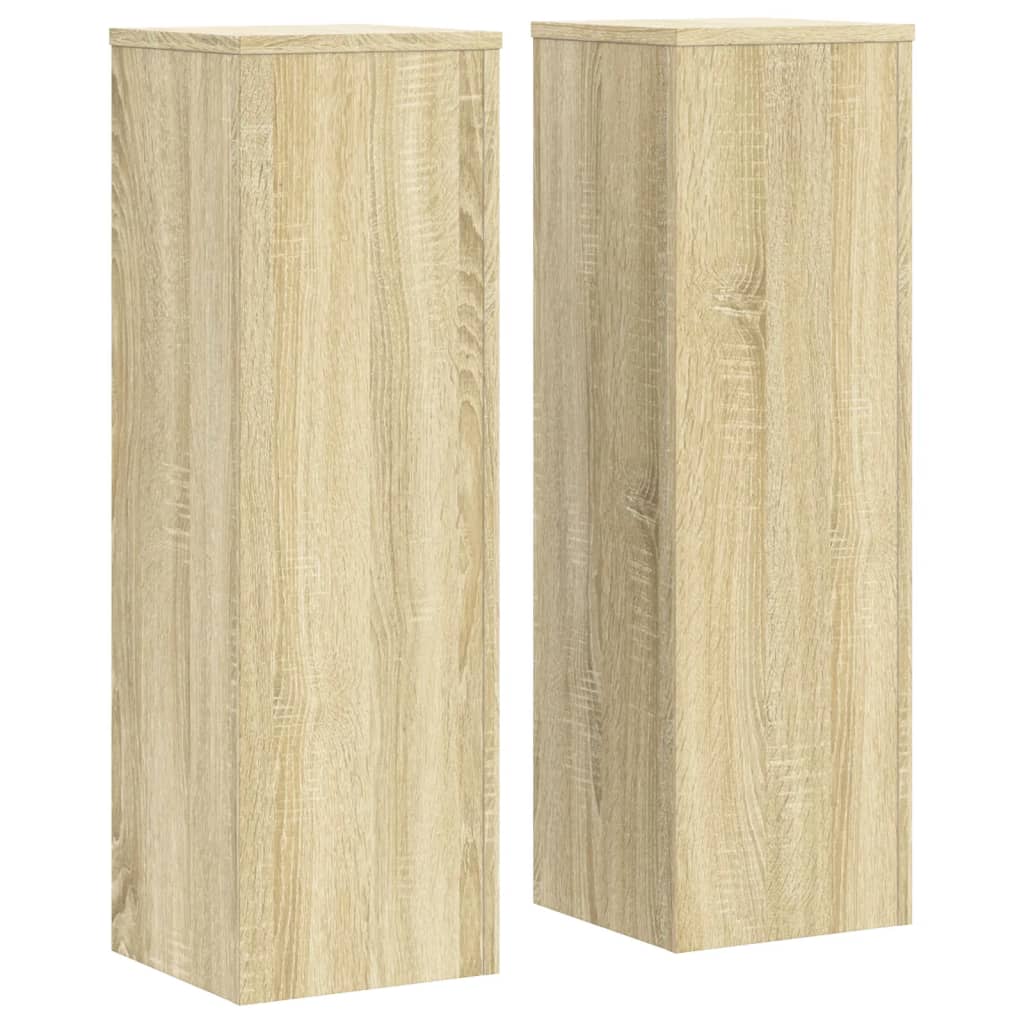 VidaXL supports pour plantes 2 pcs 25x25x80 cm bois d'ingénierie chêne sonoma
