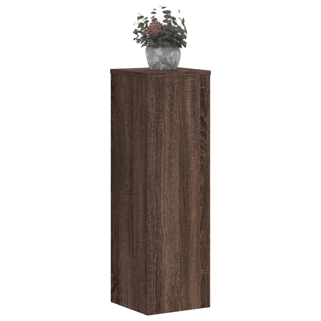 Vidaxx supports pour plantes 2 pcs 25x25x80 cm bois d'ingénierie chêne brun