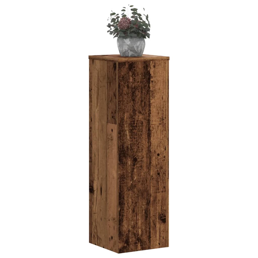 Vidaxxl supports pour plantes 2 pcs 25x25x80 cm bois traité, couleur bois ancien