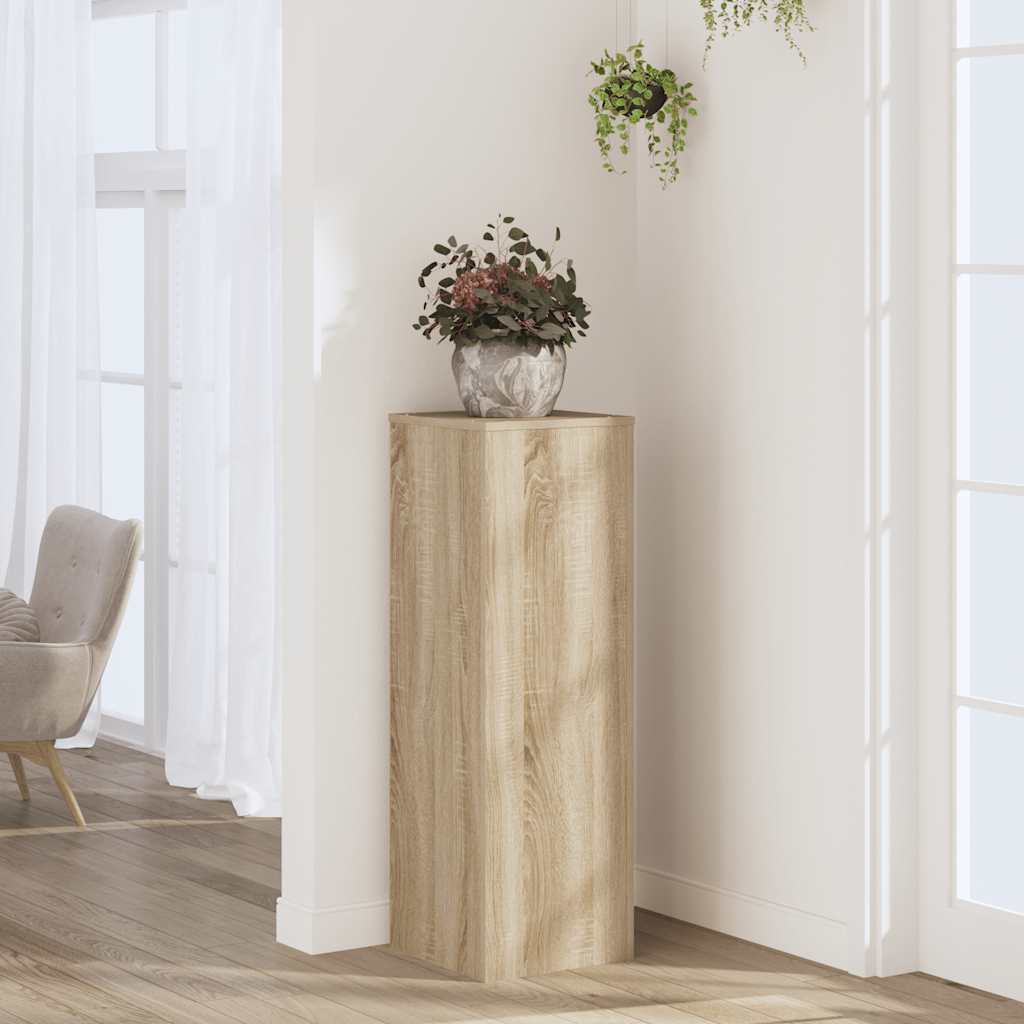 VidaXL Support pour plantes 33x33x100 cm en bois d'ingénierie chêne sonoma coloré