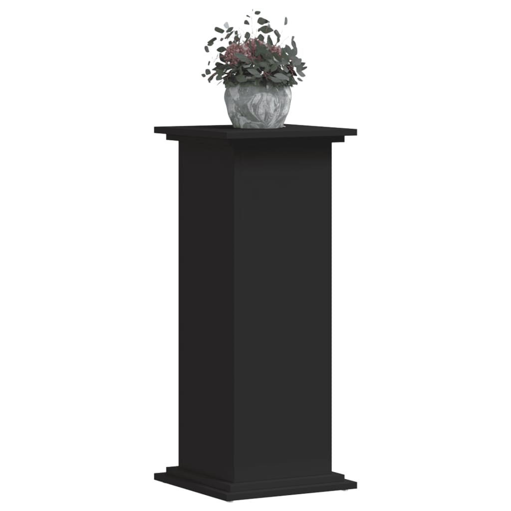 VidaXL Support pour plantes 33x33x80 cm bois traité noir
