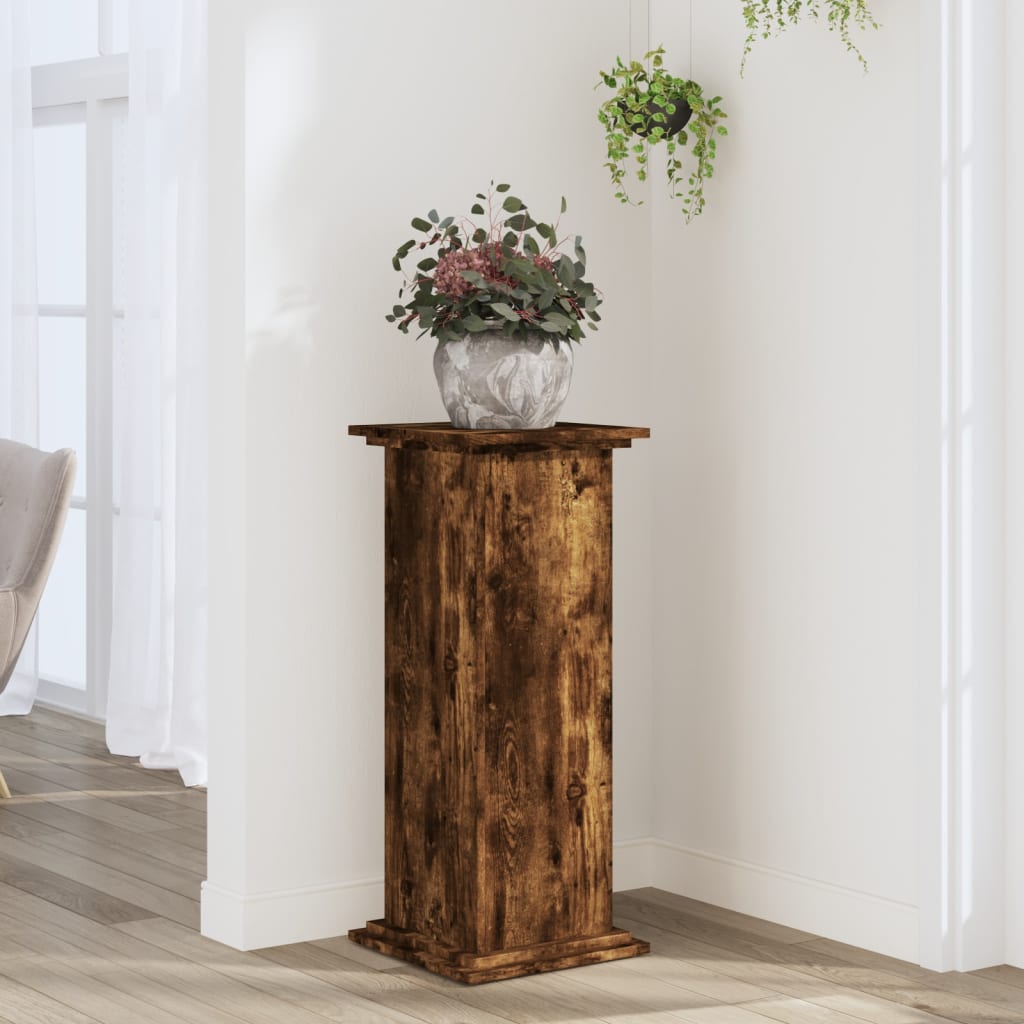 Vidaxx support pour plantes 33x33x80 cm bois traité, chêne fumé