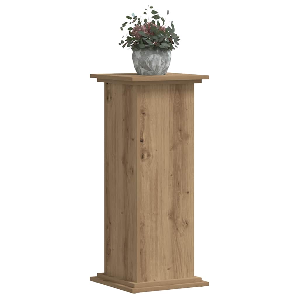 VidaXL Support pour plantes 33x33x80 cm en bois travaillé, couleur chêne artisanal