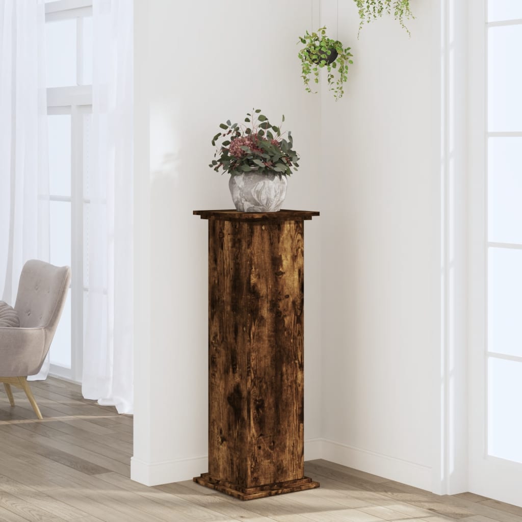 Vidaxx support pour plantes 33x33x100 cm bois traité, chêne fumé