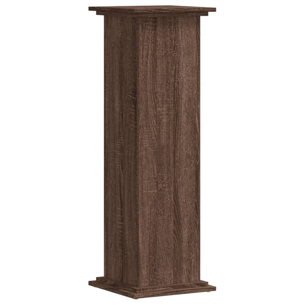 Vidaxx support pour plantes 33x33x100 cm bois d'ingénierie chêne brun