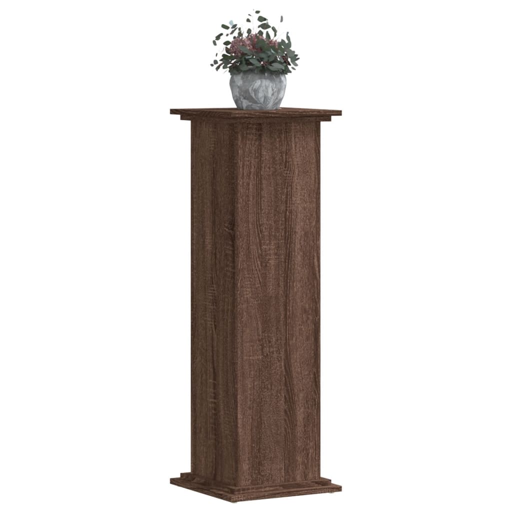 Vidaxx support pour plantes 33x33x100 cm bois d'ingénierie chêne brun