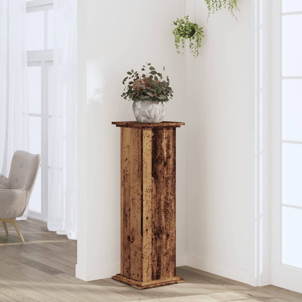 Vidaxx support pour plantes 33x33x100 cm bois traité, couleur bois ancien