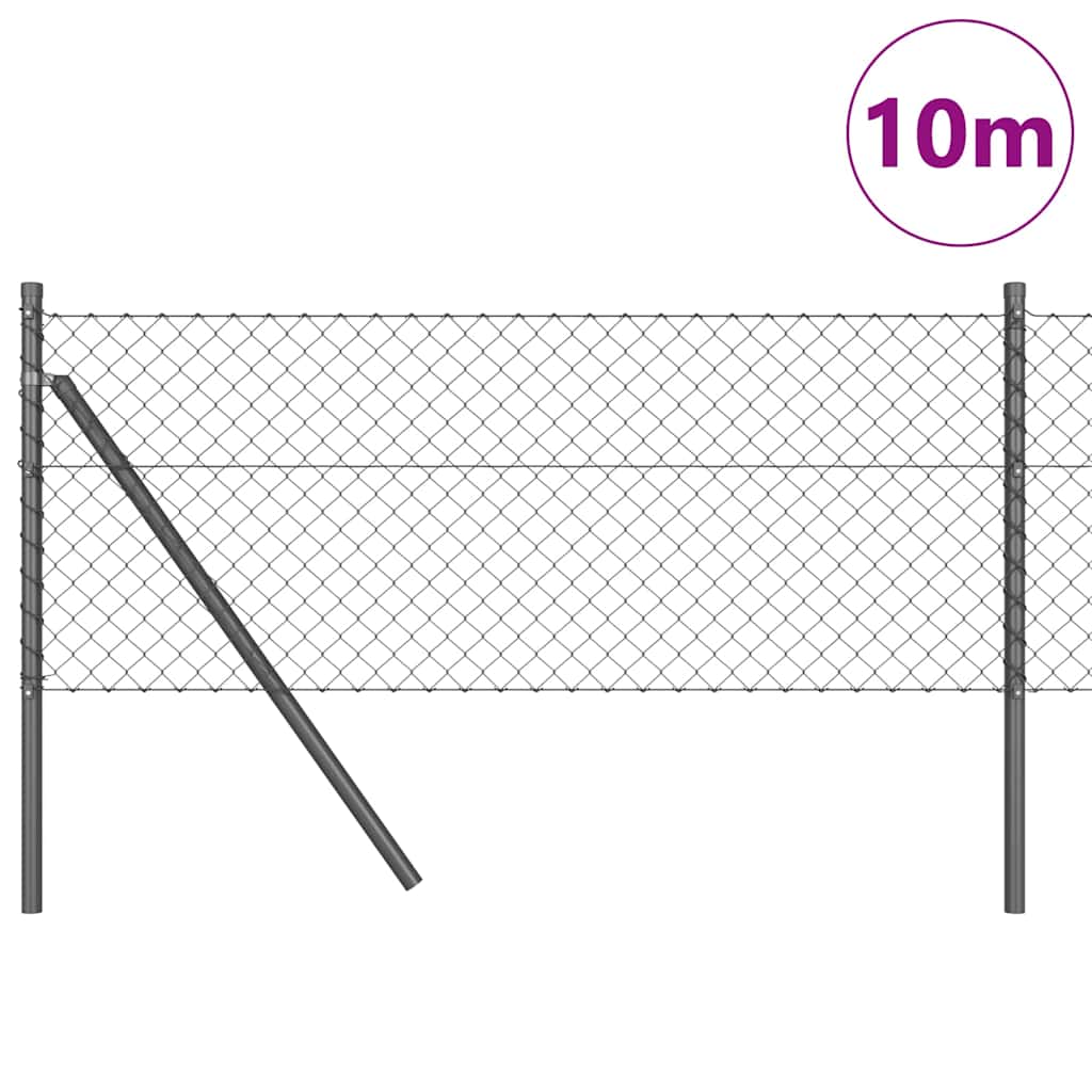 Poteau de clôture Vidaxl gris 10 x 0,6 m (maille 40 x 40 mm)