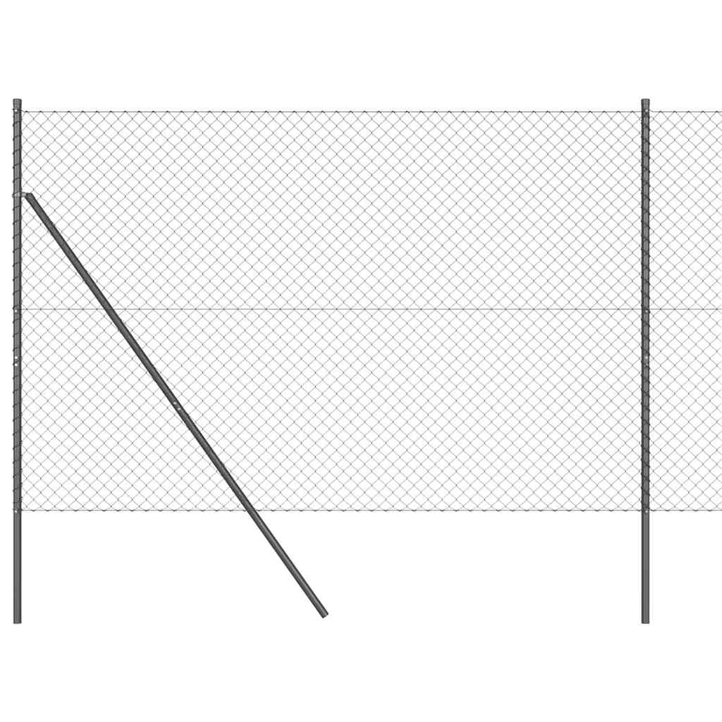 Poteau de clôture Vidaxl gris 10 x 1,6 m (maille 40 x 40 mm)