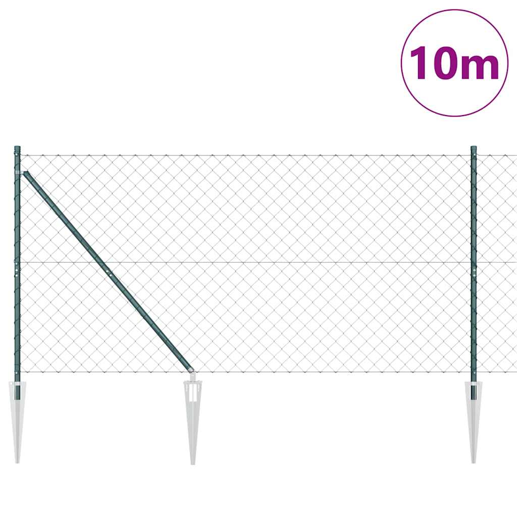 Poteau de clôture Vidaxl vert 10 x 1,2 m (maille 60 x 60 mm)
