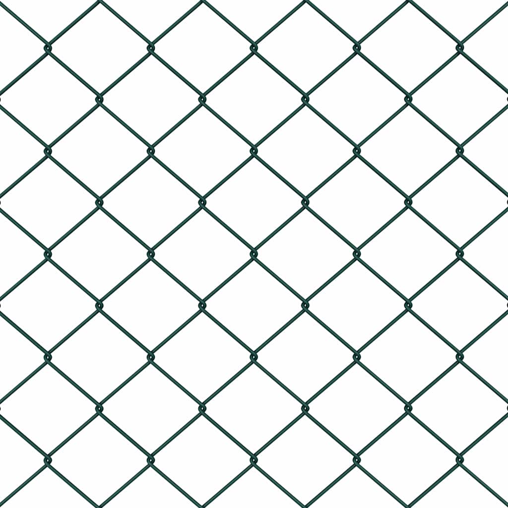 Vidaxl poteau de clôture vert 10 x 1 m (maille 40 x 40 mm) acier et PVC