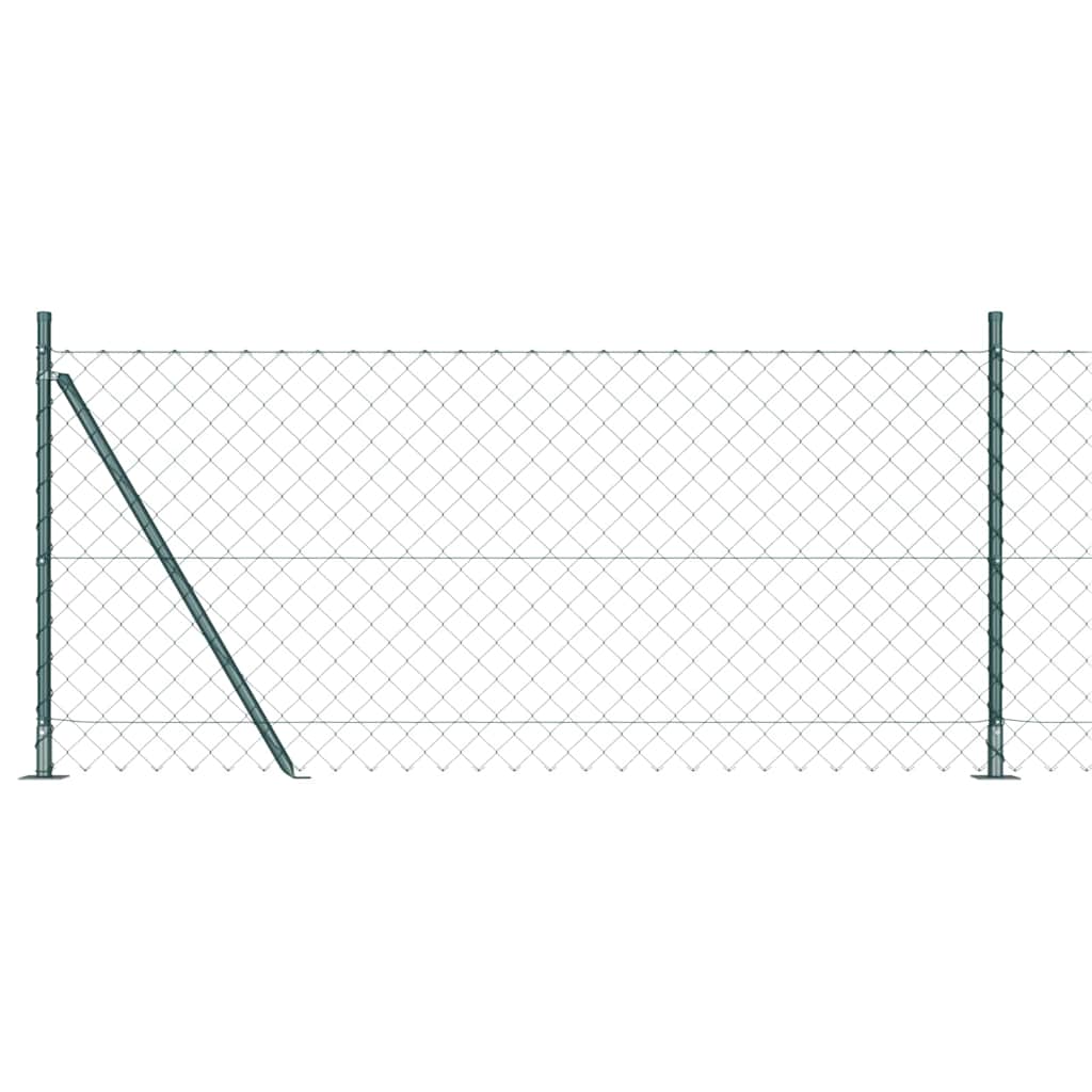 Vidaxl poteau de clôture vert 10 x 1 m (maille 60 x 60 mm) acier et PVC
