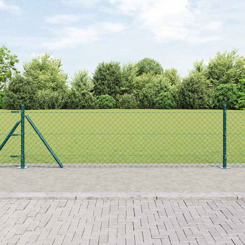 Poteau de clôture Vidaxl vert 25 x 0,4 m (maille 40 x 40 mm)