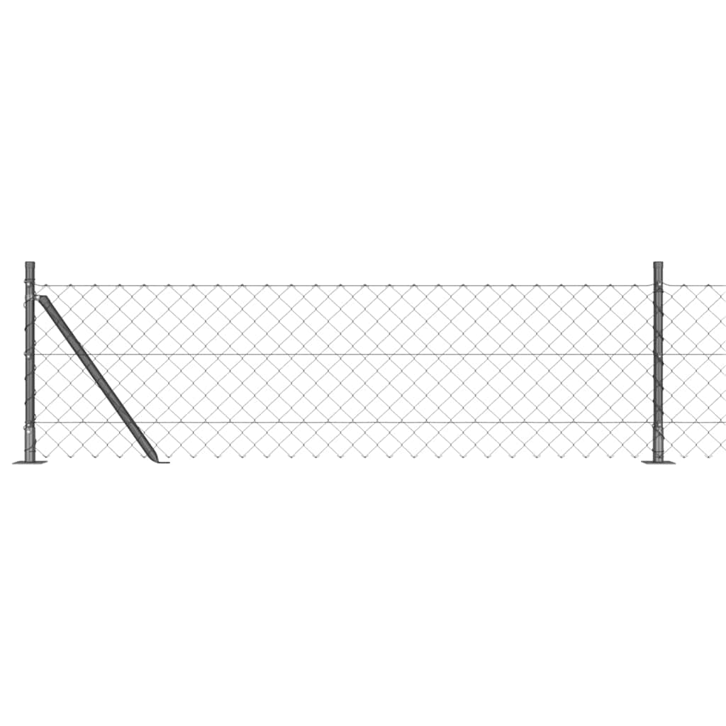 Poteau de clôture Vidaxl gris 10 x 0,6 m (maille 60 x 60 mm)