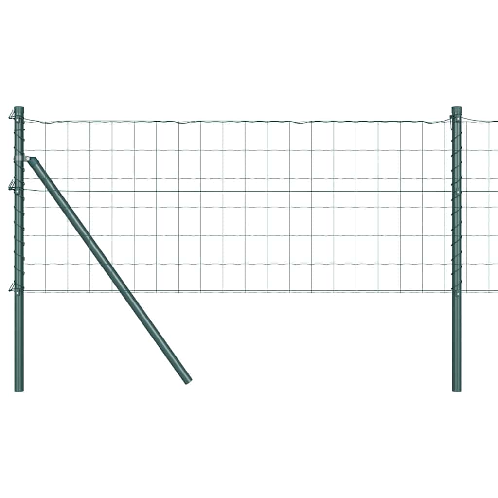 Clôture Vidaxl avec poteau vert 0,8 x 10 m acier et PVC