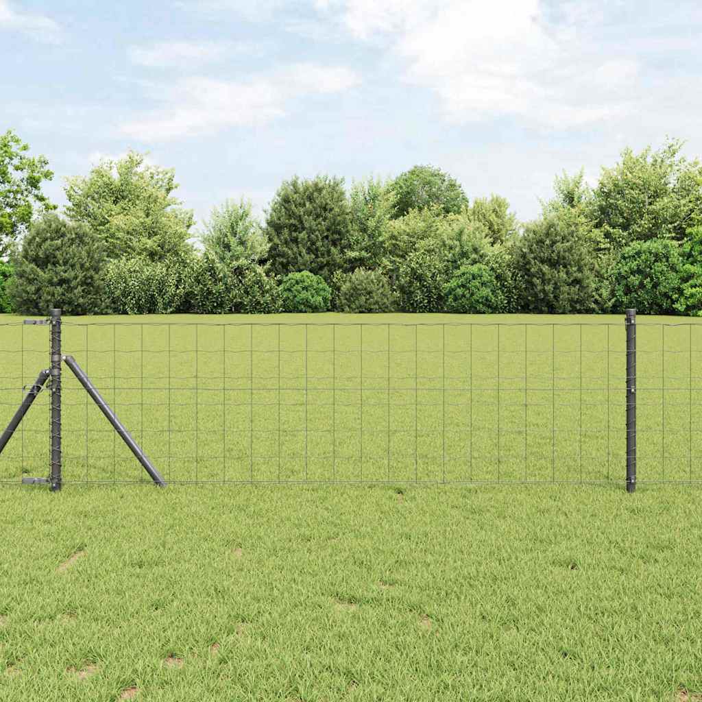 Clôture Vidaxxl avec poteau gris 0,8 x 10 m en acier