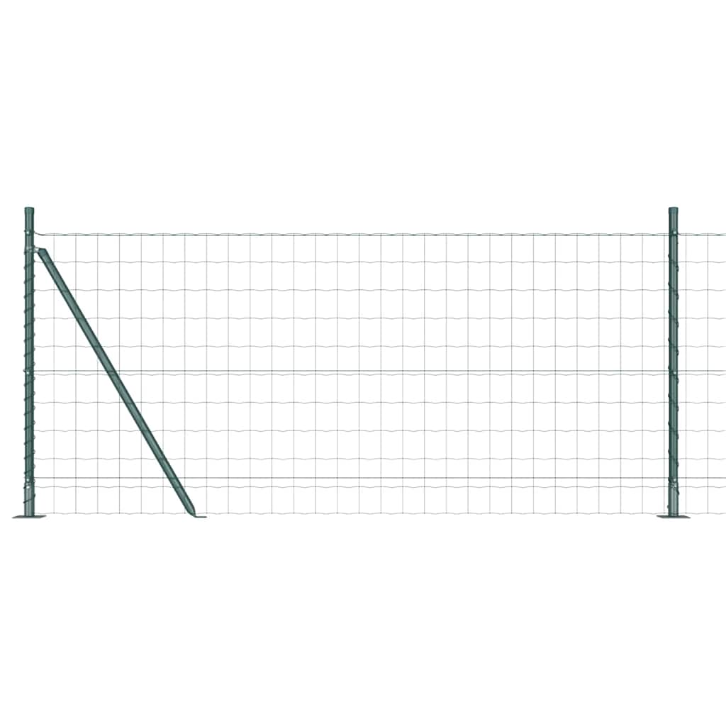 Vidaxl hek met paal groen 0,8 x 10 m staal en pvc