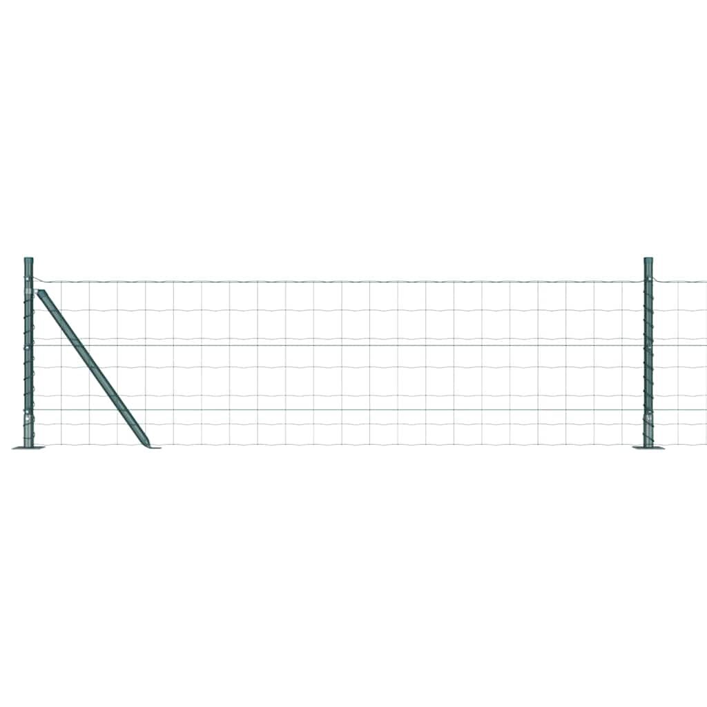 Vidaxl hek met paal groen 0,6 x 10 m staal en pvc