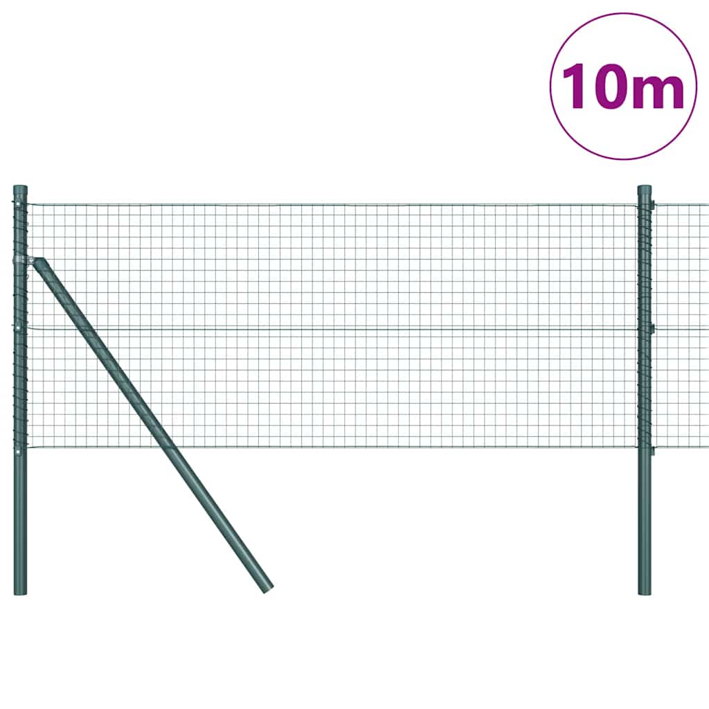 Vidaxl afrasteringspaal groen 10 x 0,4 m (25 x 25 mm gaas)