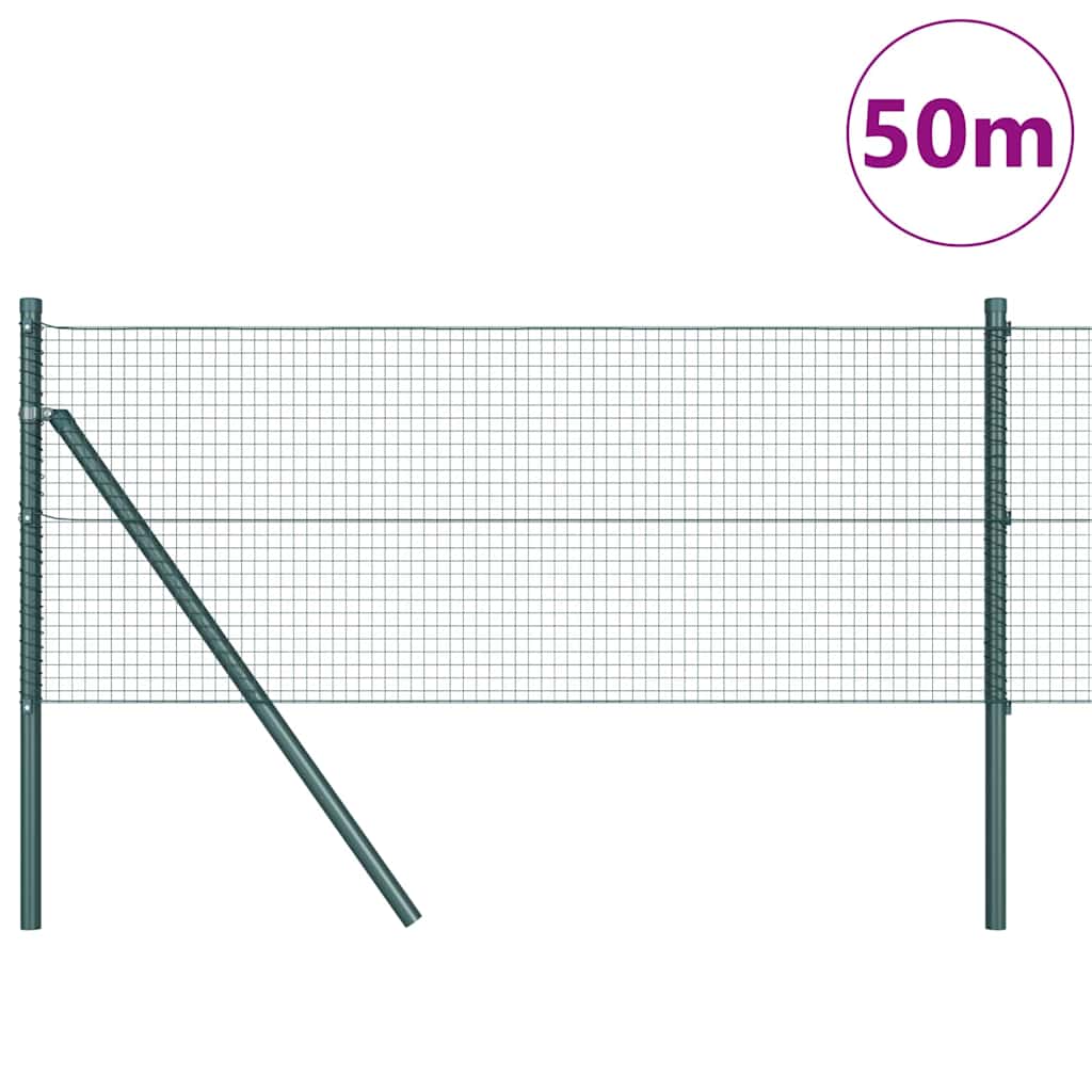 Vidaxl afrasteringspaal groen 50 x 0,4 m (19 x 19 mm gaas)