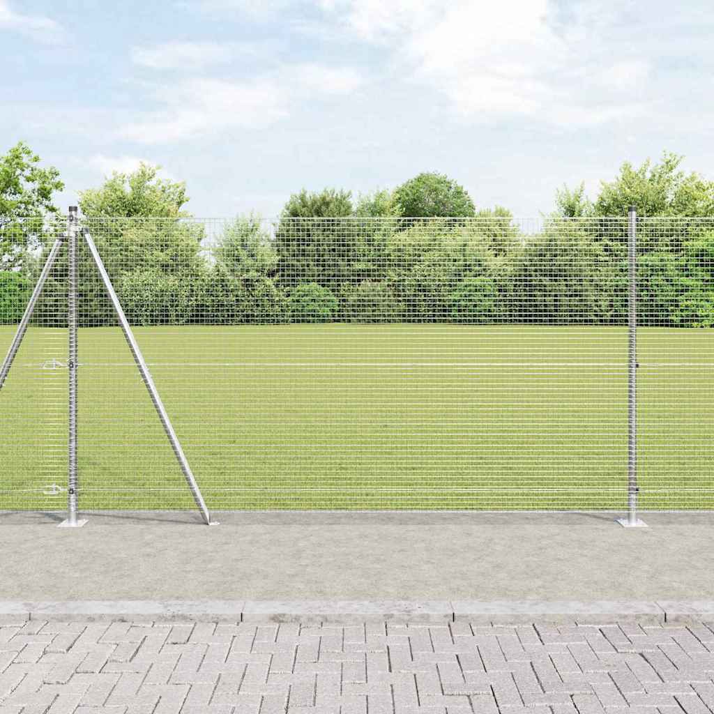 Vidaxl afrasteringspaal zilver 10 x 1,2 m (19 x 19 mm gaas) staal