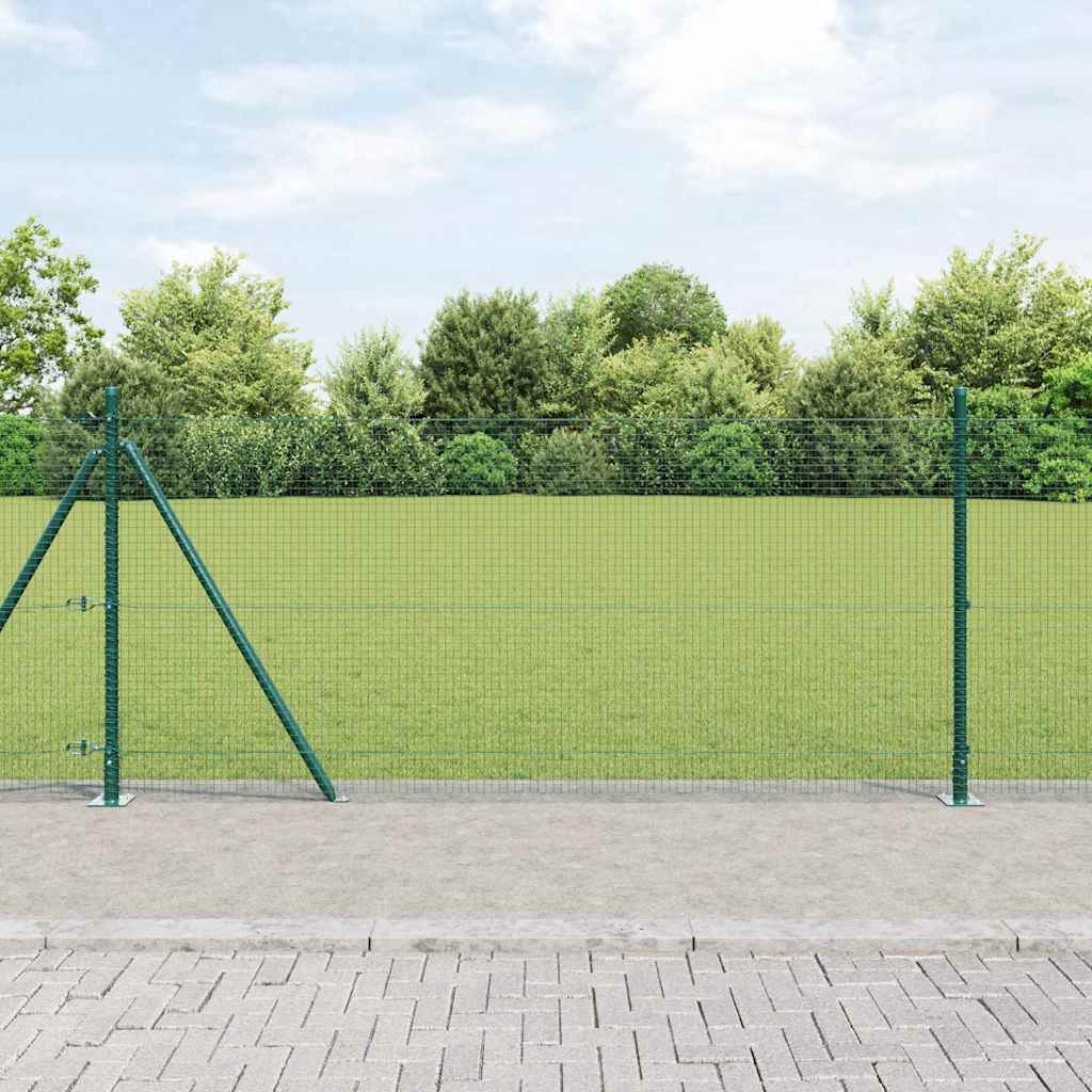 Vidaxl afrasteringspaal groen 10 x 1 m (19 x 19 mm mesh) staal