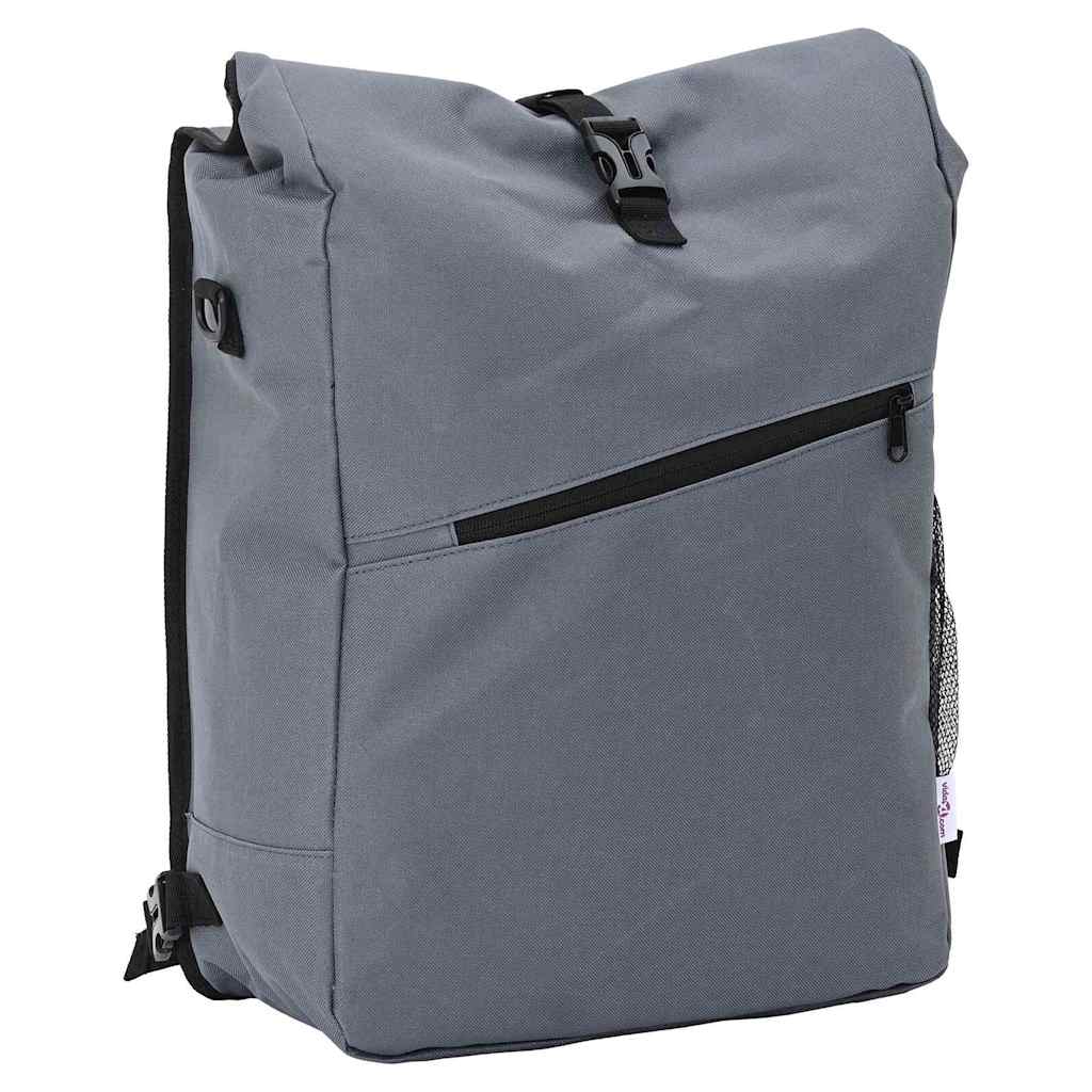 Vidaxl fietstas grijs 33 x 16 x 60 cm polyester