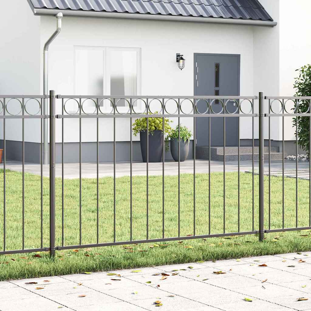 Vidaxl hecelement grijs 170 x 150 cm staal