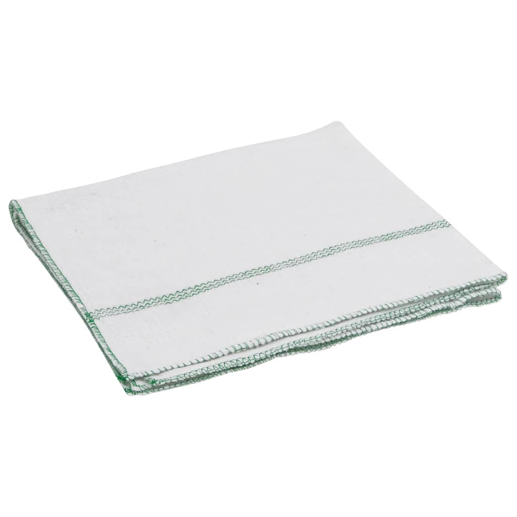 Vidaxx chiffons de nettoyage 10 rayés 50x60 cm blanc et vert