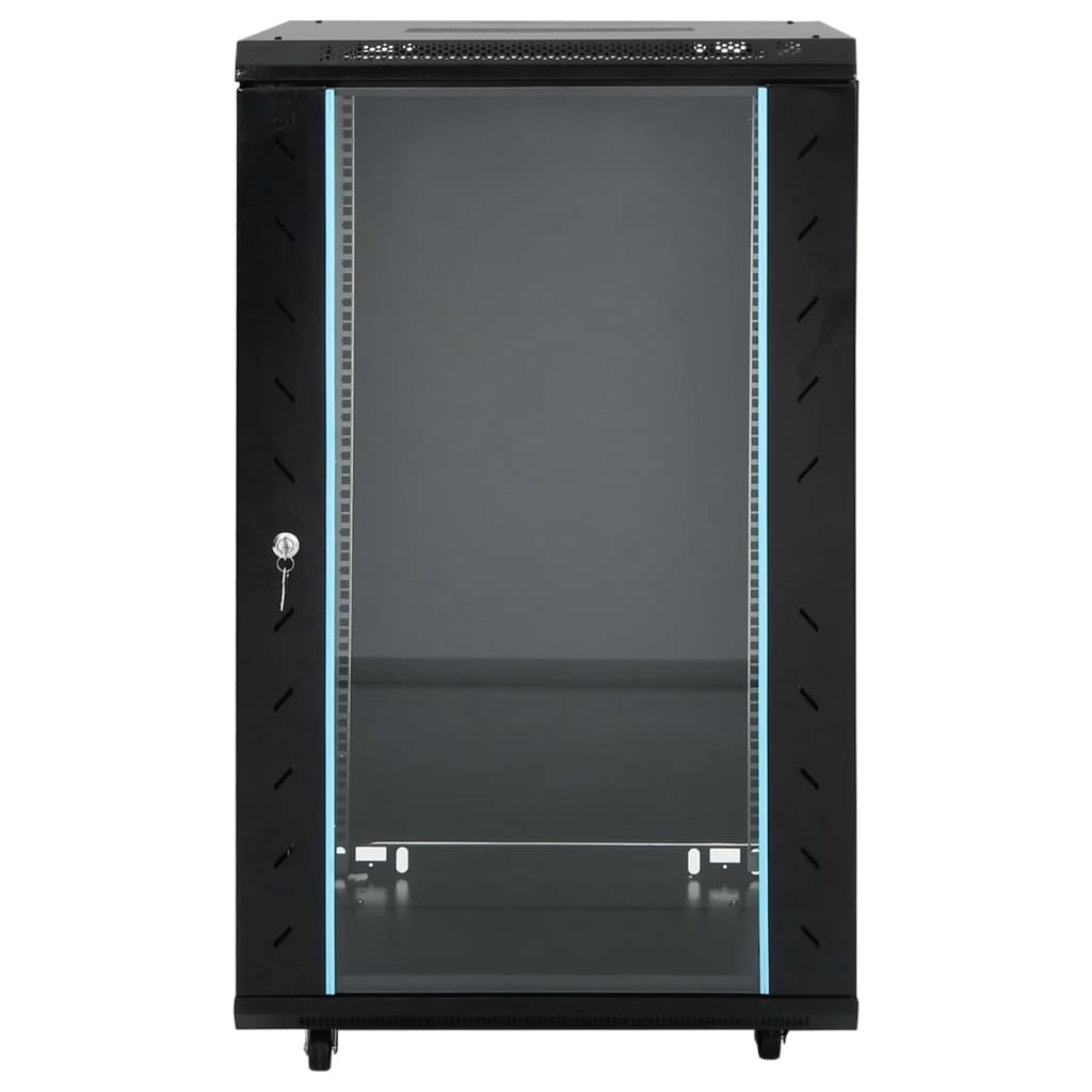 Vidaxxl armoire réseau 18u 19 ip20 60x60x100 cm noir