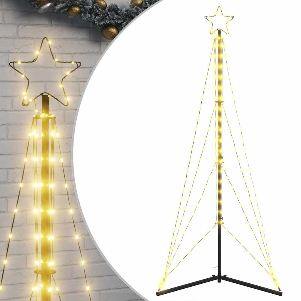 Vidaxxl Sapin de Noël LED 363 LED blanc chaud 182 cm