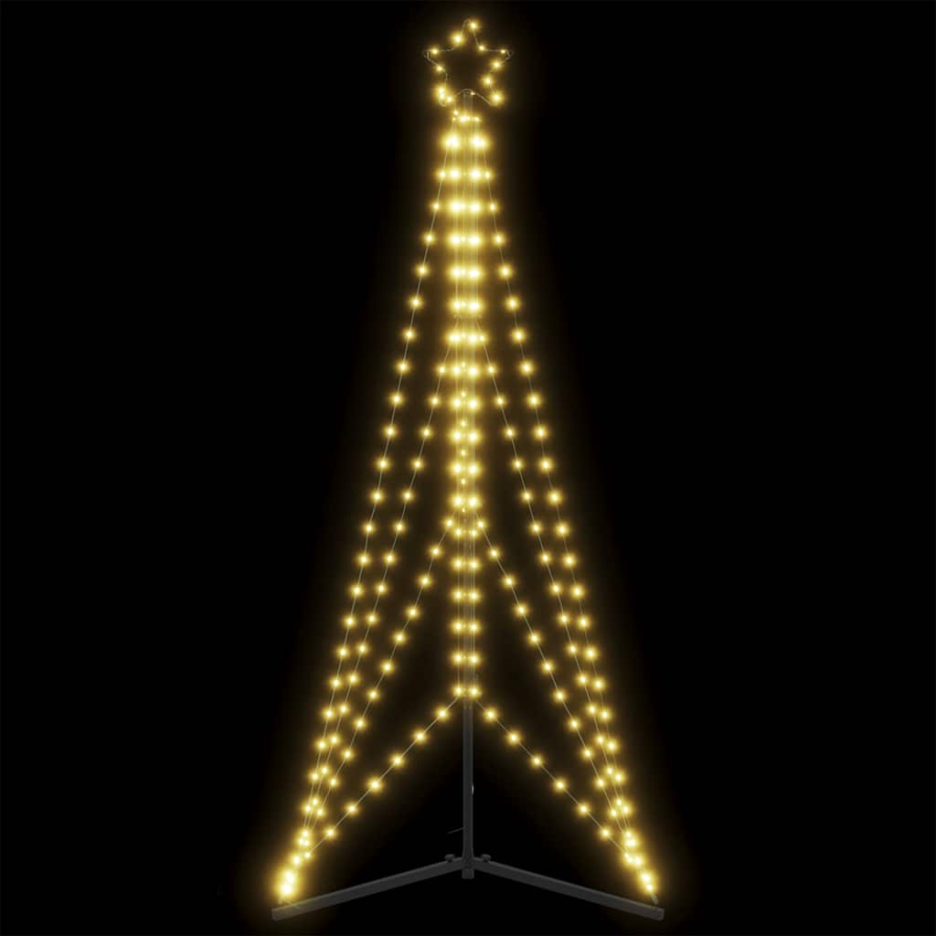 Vidaxxl Sapin de Noël LED 363 LED blanc chaud 182 cm