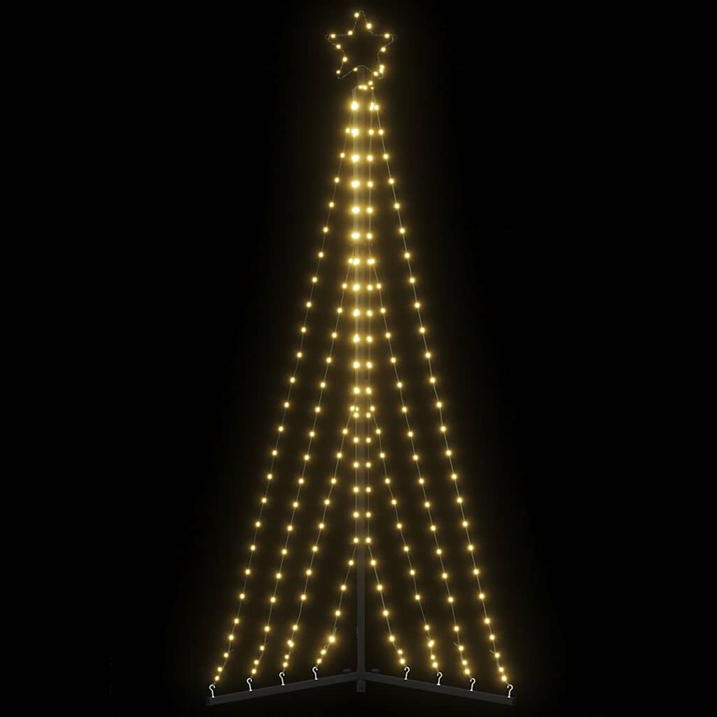 Vidaxxl Sapin de Noël LED 339 LED blanc chaud 182 cm