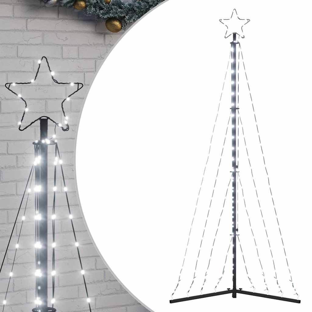 Vidaxxl Sapin de Noël LED 339 LED blanc froid 182 cm