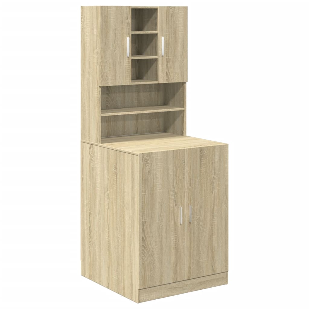 VidaXL Armoires pour machine à laver 2 pcs en bois d'ingénierie couleur chêne sonoma