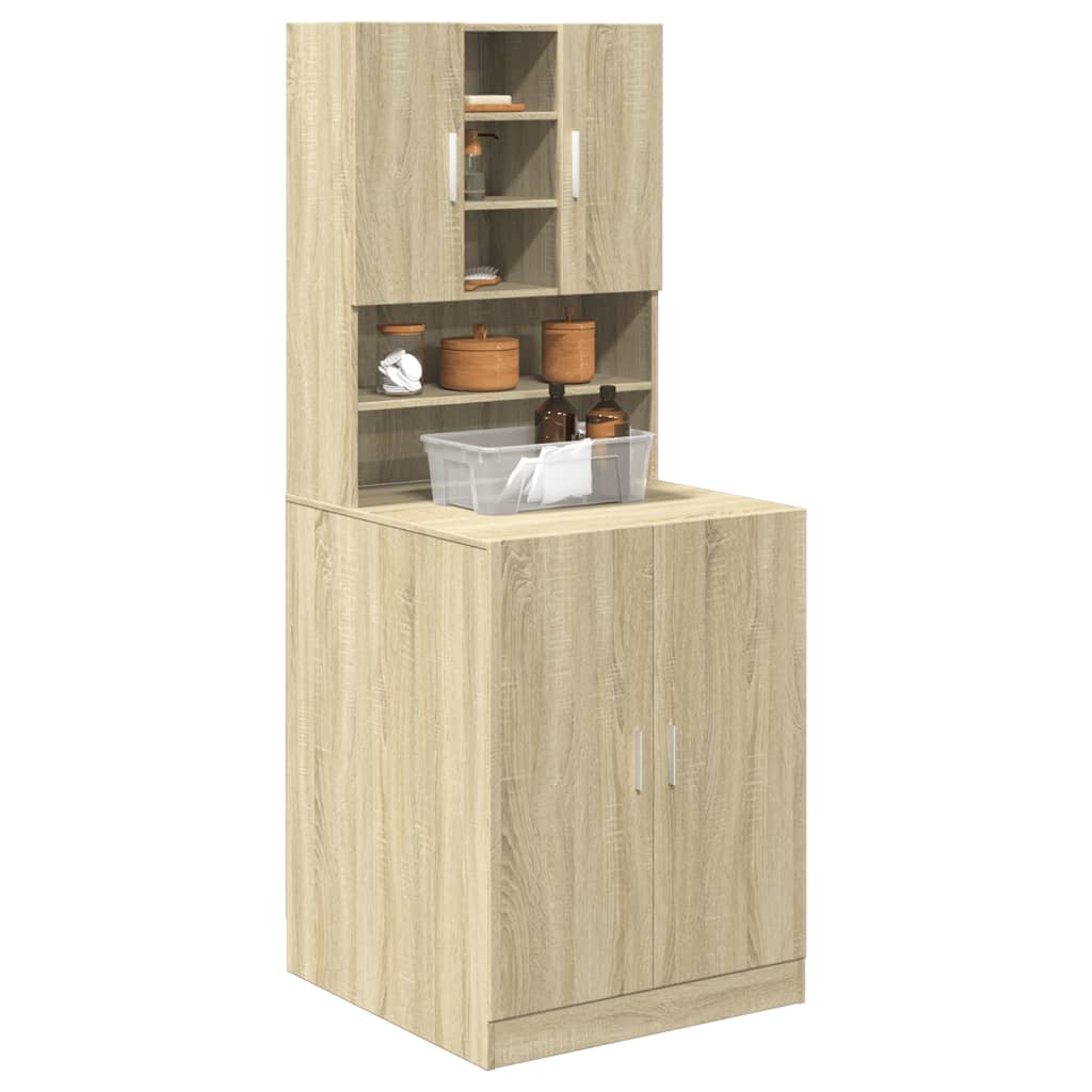 VidaXL Armoires pour machine à laver 2 pcs en bois d'ingénierie couleur chêne sonoma