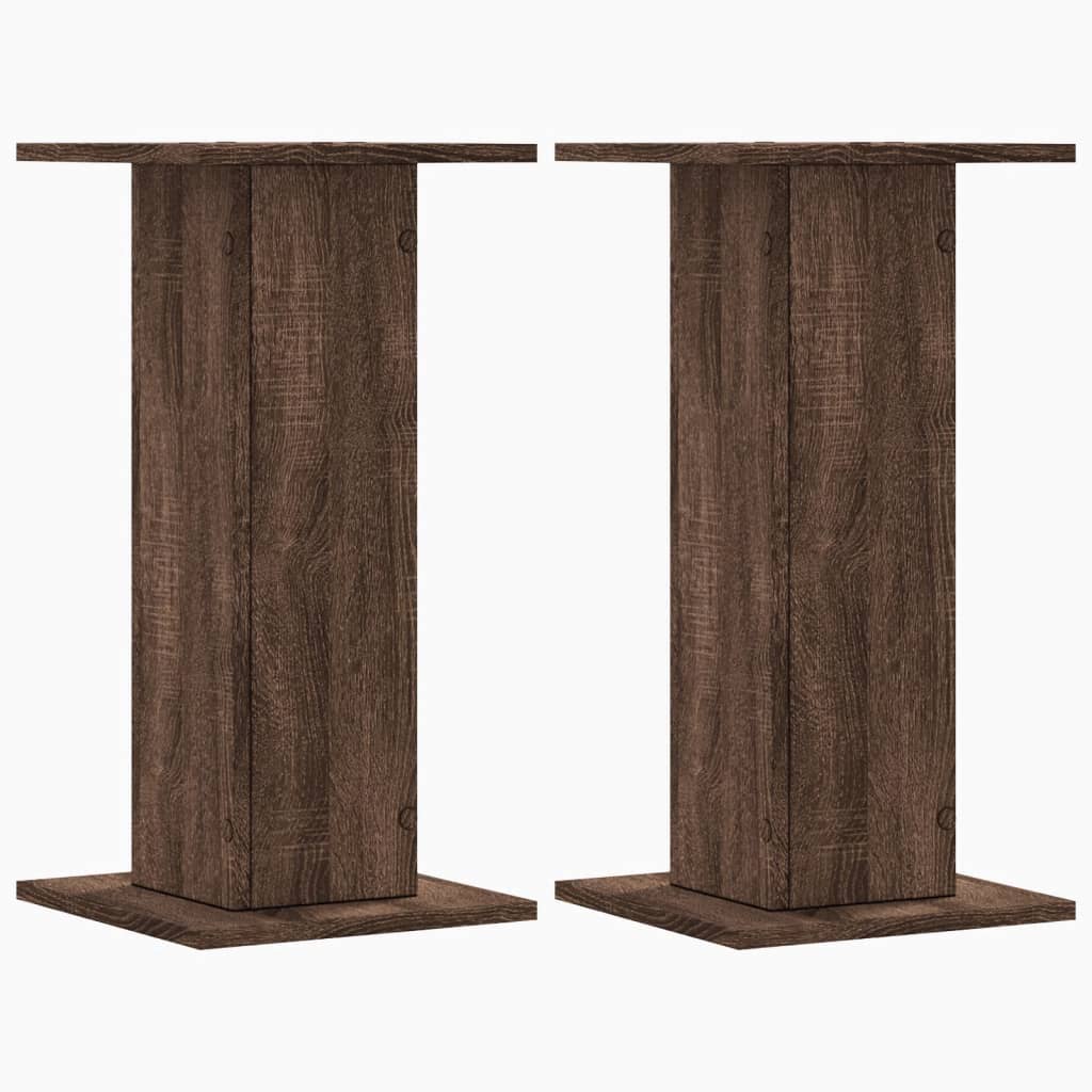 VidaXL Supports pour plantes 2 pcs 30x30x60 cm bois d'ingénierie chêne brun