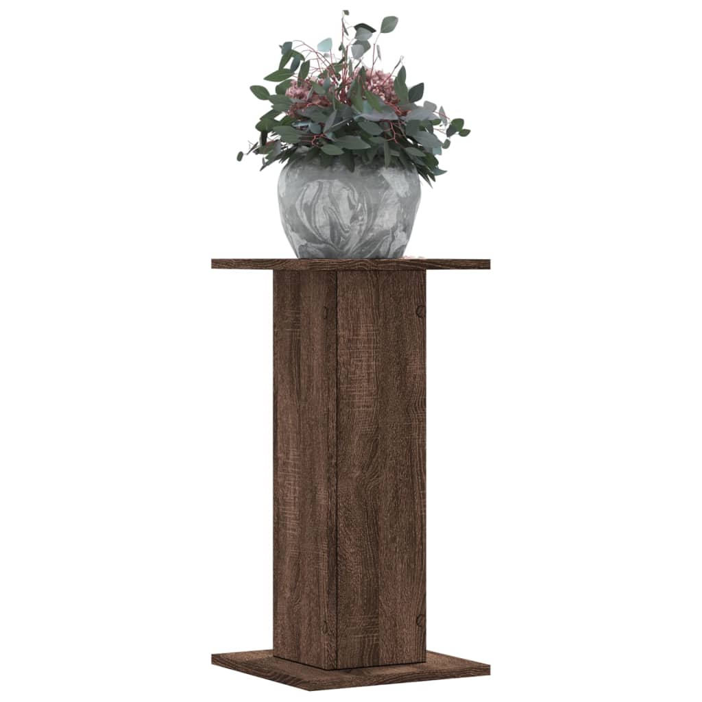 VidaXL Supports pour plantes 2 pcs 30x30x60 cm bois d'ingénierie chêne brun