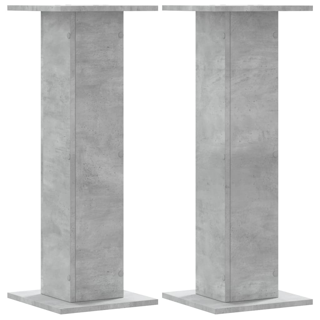 Vidaxx supports pour plantes 2 pcs 30x30x80 cm bois d'ingénierie béton gris