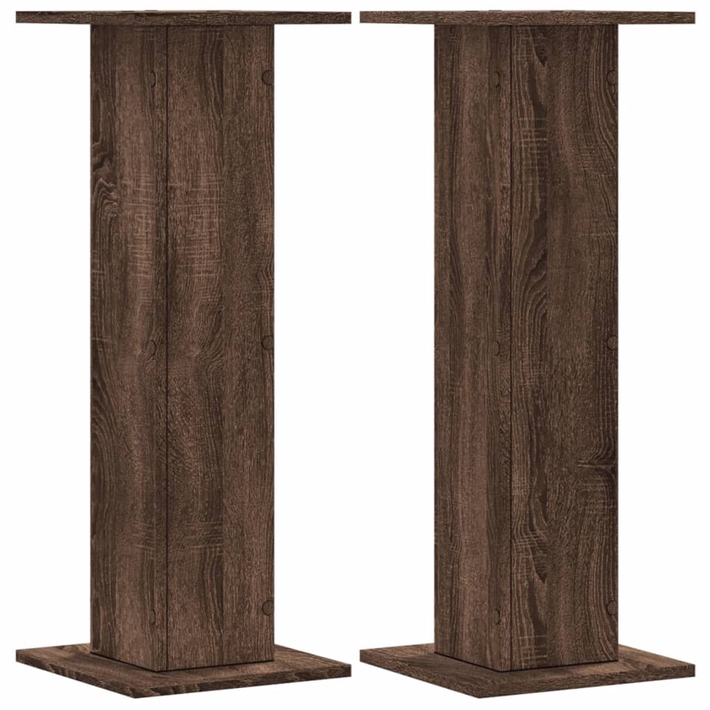 Vidaxx supports pour plantes 2 pcs 30x30x80 cm bois d'ingénierie chêne brun