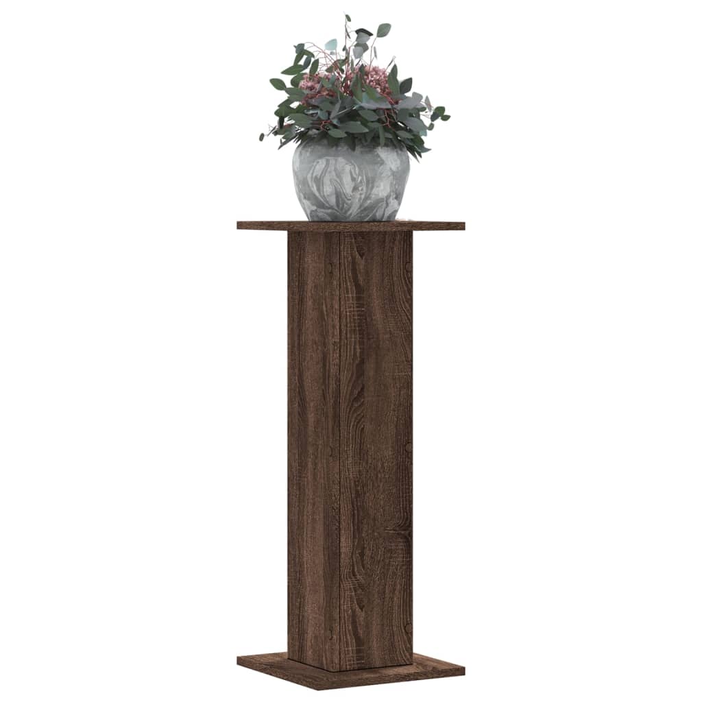Vidaxx supports pour plantes 2 pcs 30x30x80 cm bois d'ingénierie chêne brun